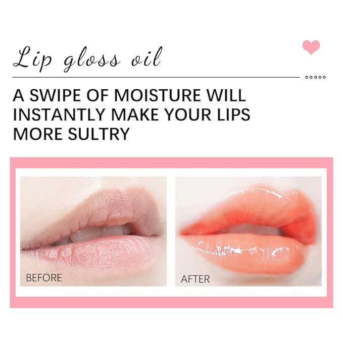 Lip Glow Oil, Hydrating Lip Oil Tinted Lip Glow