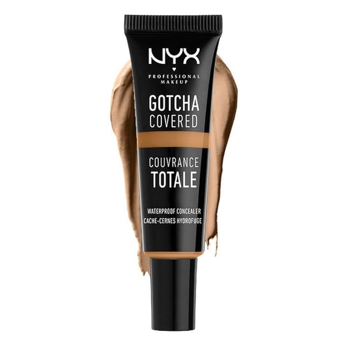 NYX Professional Makeup Gotcha Covered Concealer, Deep Honey, Fluid Ounce