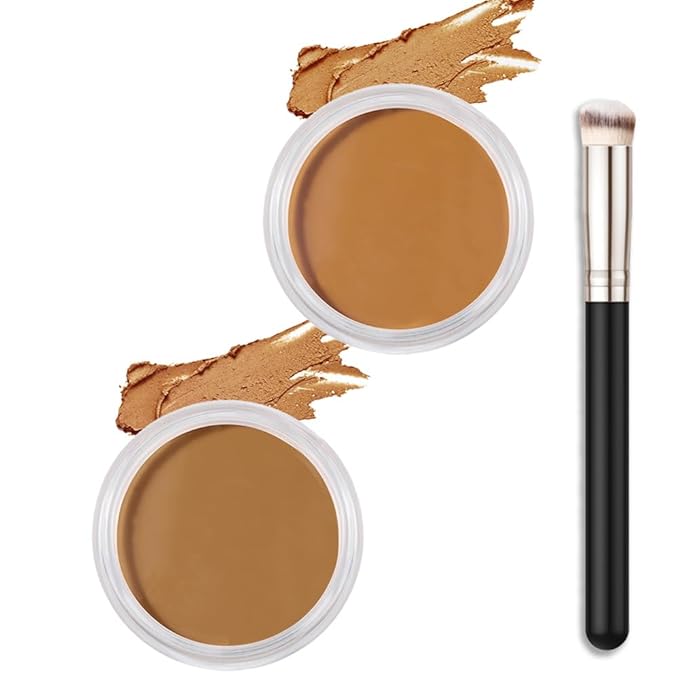 Kaely 2Pcs Cream Pot Concealer Full Coverage Set,Conceal