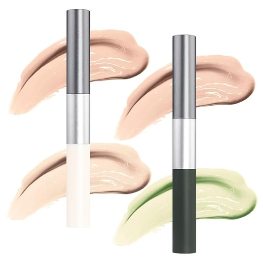 Kaely 2Pack Dual-Ended Concealer Stick,Acne Dark Spot Corrector Brightener Waterproof,01+02