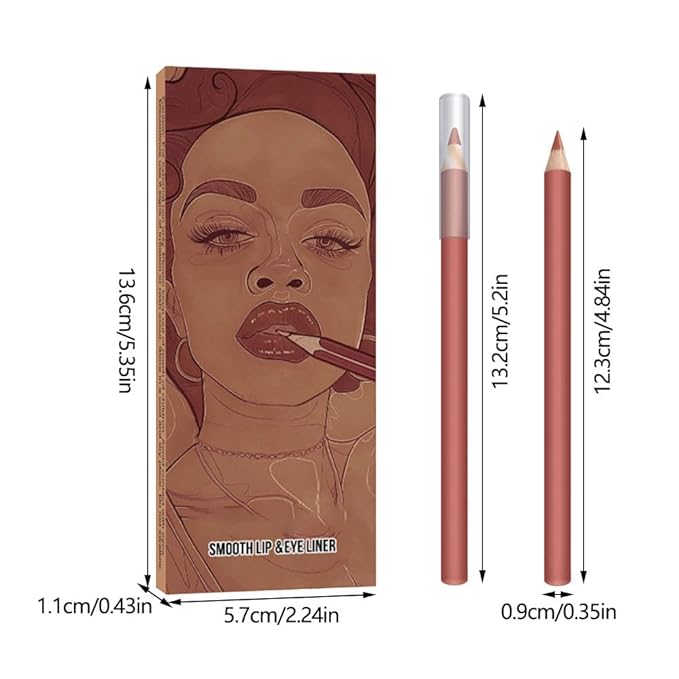 6-Color Velvet Matte Lipstick Pencils Pack for Lips Makeup, Ultra Smooth Creamy Hydrating, Long-Lasting High lmpact Color Soft Finish, Moisturized Lips (6Pcs Matte Lip pencils Set-B, Pack of 1)