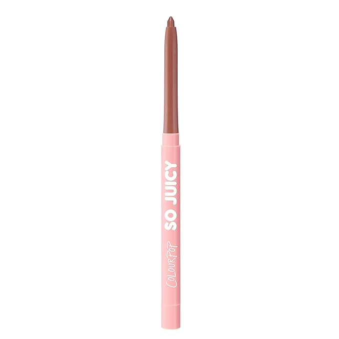 ColourPop So Juicy Plumping Lip Liner with Peptides - Long Lasting Lip Liner for Visibly Plumped & Shaped Lips - Enriched with Smoothing Ceramides & Peppermint - Tease (0.01 oz)