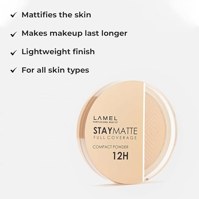 Lamel Stay Matte Compact Powder - Light Natural