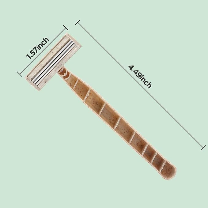 50Pcs Eco-friendly Disposable Razors Men|Safety Razor Dermaplaning Razors for Men & Women Shaving Body Facial Hair Shavers Facial Hair Remover for Women