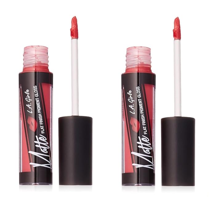 Pack of 2 L.A. Girl Matte Flat Finish Pigment Gloss, Bazaar GLG834