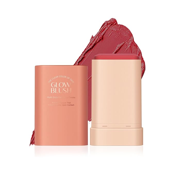 DAGEDA Cream Blush For Cheeks, 2-in-1 Face Blush (Hot Red)