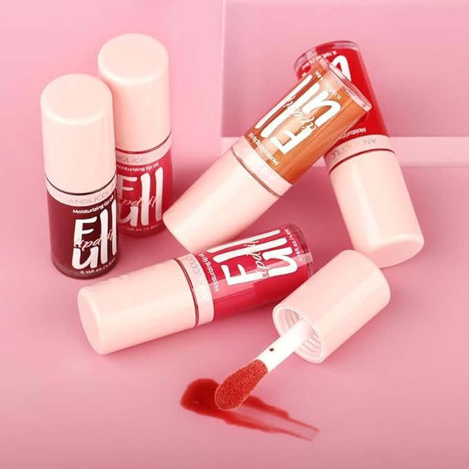 2PC Lip Glow Oil Hydrating 6 Colors, Moisturizing Glow