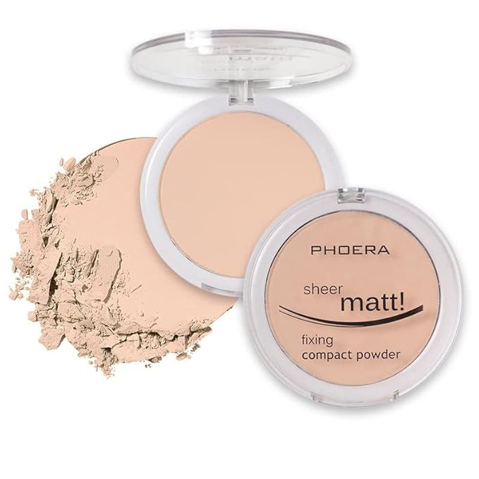 2 Pack PHOERA Matte Face Powder, Control Oil