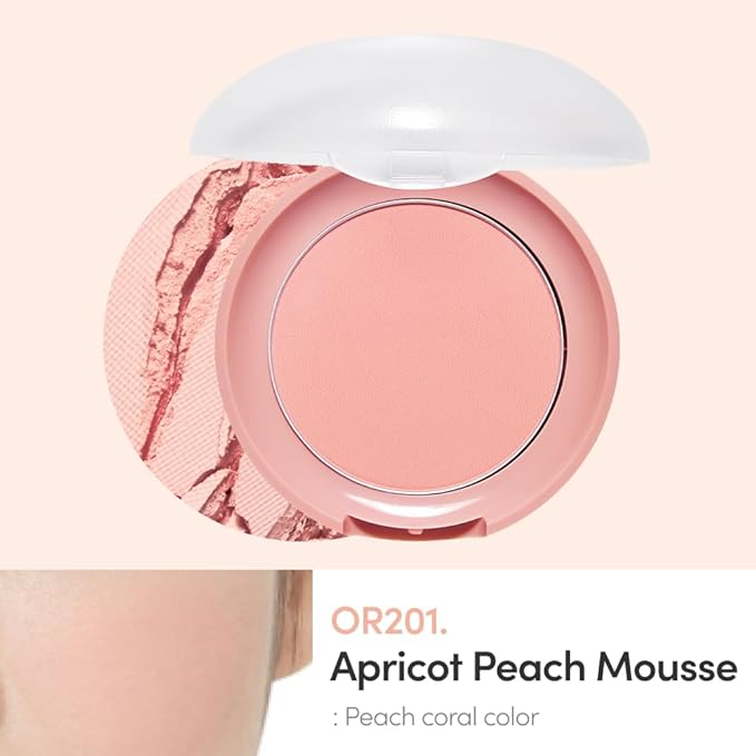 ETUDE Lovely Cookie Blusher #OR201 Apricot Peach Mousse 4g