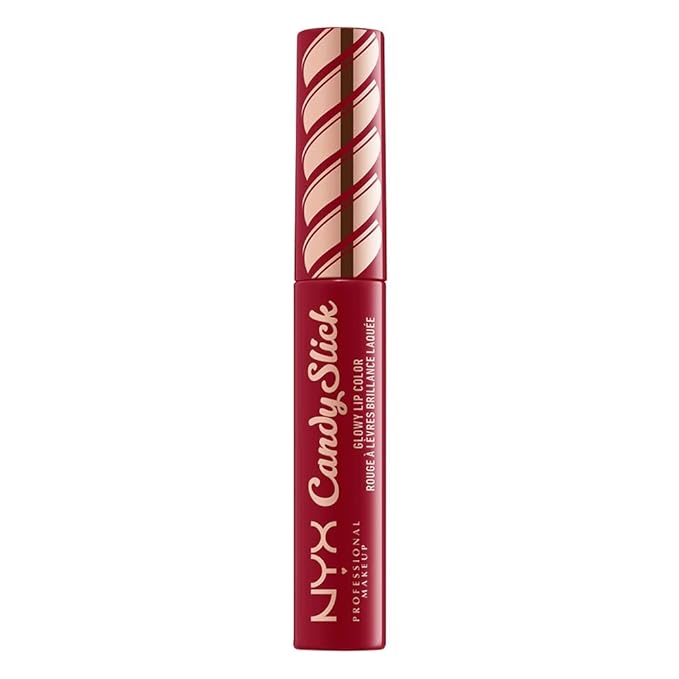 NYX PROFESSIONAL MAKEUP Candy Slick Glowy Lip Color Gloss - Single Serving (Wine Red)
