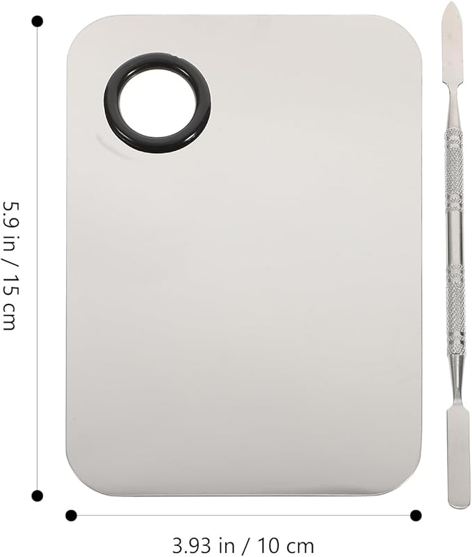 FOMIYES Makeup Palette, Makeup Mixing Palette, Stainless Steel