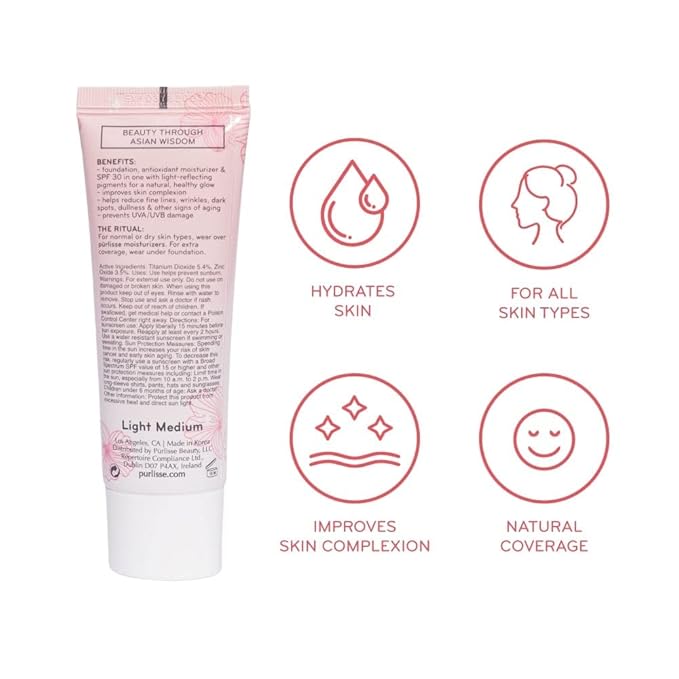 purlisse Ageless Glow Serum BB Cream SPF 40 | Light 1.4oz