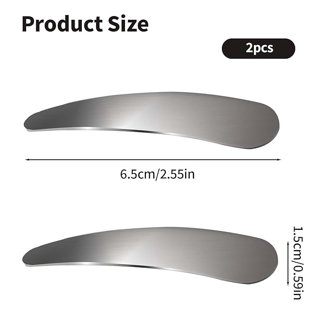 2Pcs Mini Metal Cosmetic Spatulas, Makeup Spatulas, Skincare
