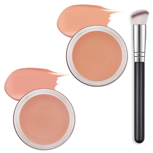 Kaely 2Pcs Pot Concealer Full Coverage Set,under Eye Correcting Concealer,05+06