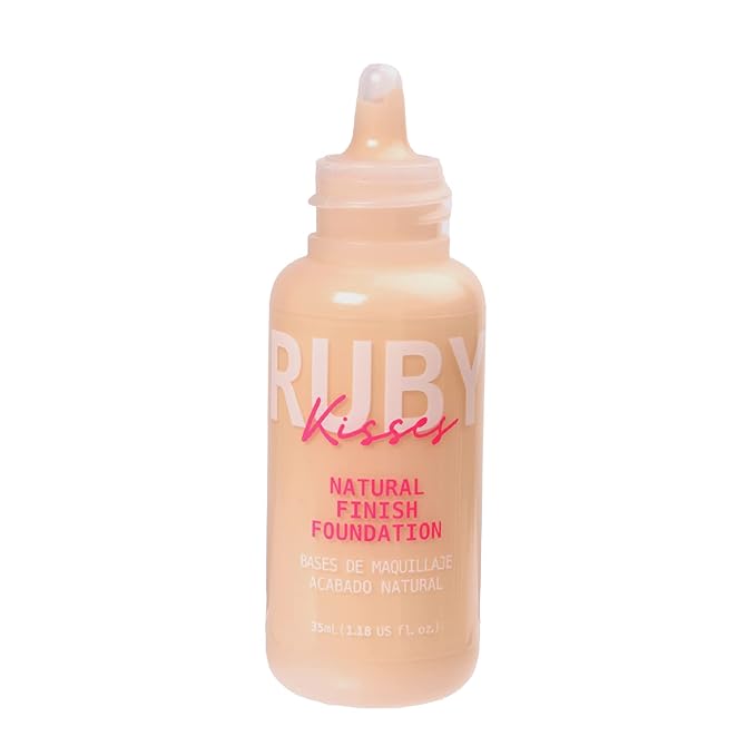 Ruby Kisses Liquid Foundation Medium Coverage, Lightweight, Natural