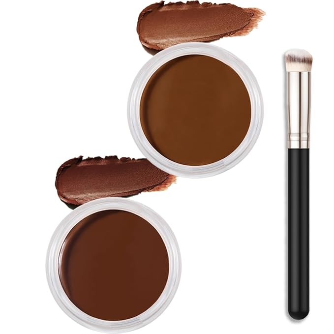 Kaely 2Pcs Cream Pot Concealer Full Coverage Set,Conceal