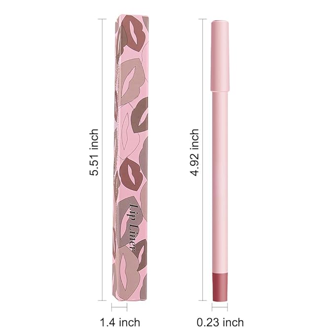 12 Colors lip liner pencils, Modern Classic Lip Liner, Lip Liner Pigmented Vegan Matte, Lasting Finish Lip Liner, Luxurious Creamy Long Lasting Lip Liner, Prevents Feathering and Fading, (10)