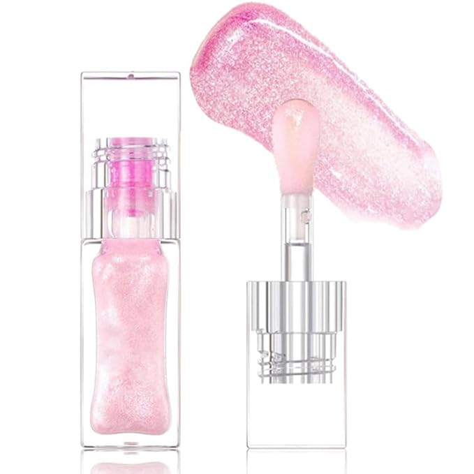 Magic Color Changing Lip Oil,Clear to Pink Moisturizing Magic