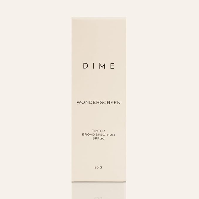 DIME Beauty Tinted Glow Wonderscreen SPF 30, Mineral Sunscreen for Face with 19% Zinc Oxide, Tinted Moisturizer with SPF, 50 g (Shade 01)