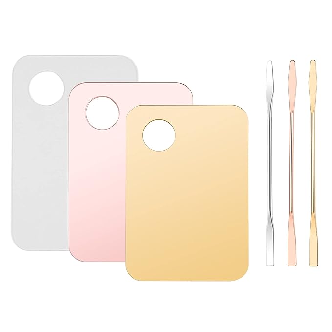 6 Pcs Acrylic Cosmetic Makeup Palette Tray Foundation Mixing