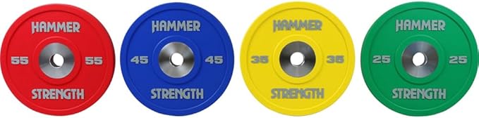 Hammer Strength 35Lb Yellow Premium Rubber Bumper Plate