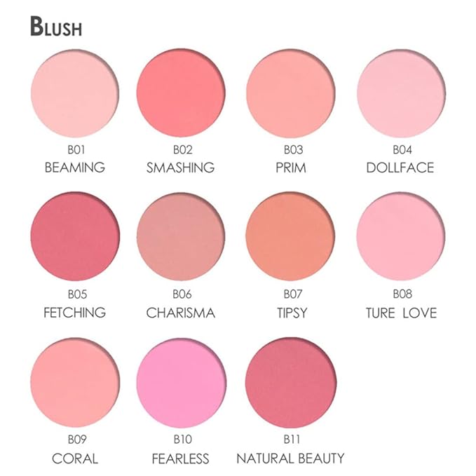 FOCALLURE Silky Face Pressed Blush,High Pigment Mineral Blusher,Create Blusher Makeup,CHARISMA