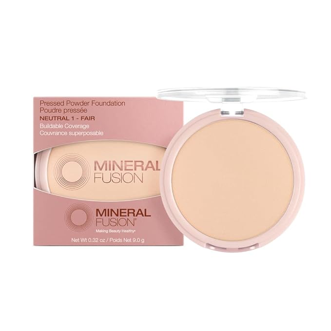 Mineral Fusion Pressed Powder Foundation, Neutral 1-0.32oz ea (Pack of 2)