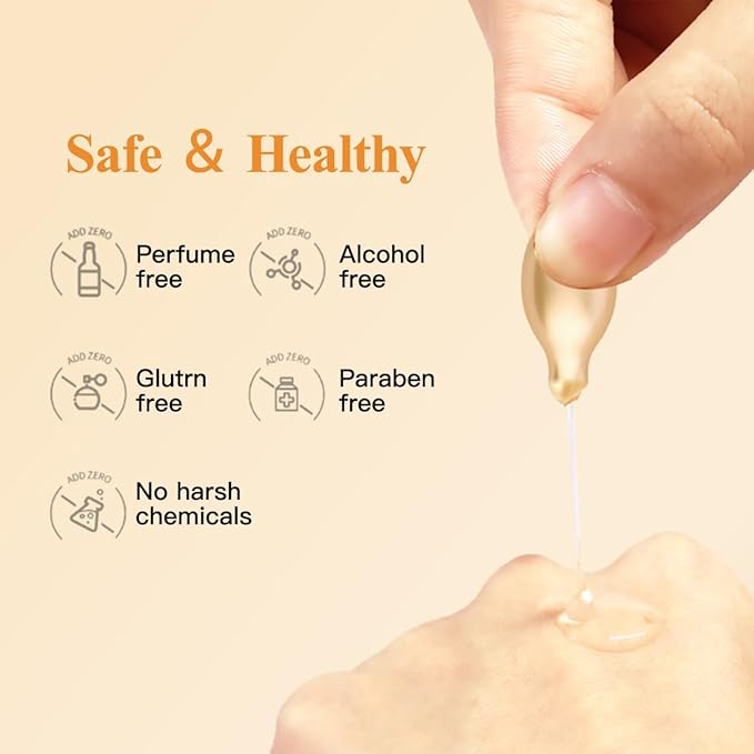 HKH Vitamin C Super Serum for Face - Anti Aging Vitamin E Facial Serum Capsules with Niacinamide, Vit C Serum Oil for Women, Even Skin Tone, Reduce Wrinkles, Moisturise, Travel Friendly (38 Capsules)