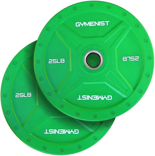GYMENIST Bumper Plates is Made for 2 Inch 10 LB 55 LB