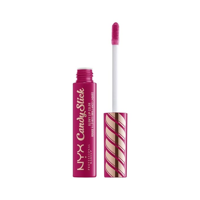 NYX PROFESSIONAL MAKEUP Candy Slick Glowy Lip Color Gloss - Jelly Bean Dream (Hot Pink)