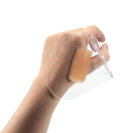 2pcs Heart-shaped Clear Acrylic Nail Art Display Cosmetic