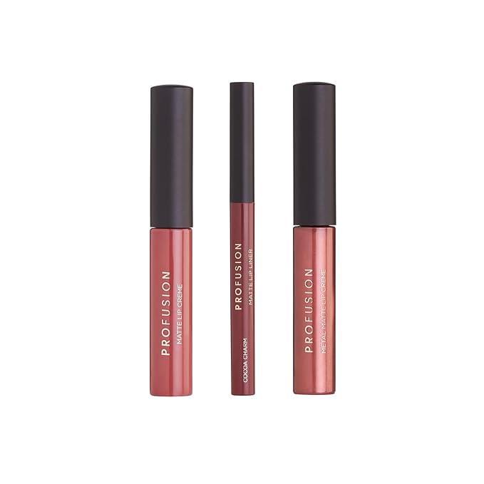 Profusion Cosmetics Mixed Metals Lips Set Cocoa -3.5oz -3.5oz