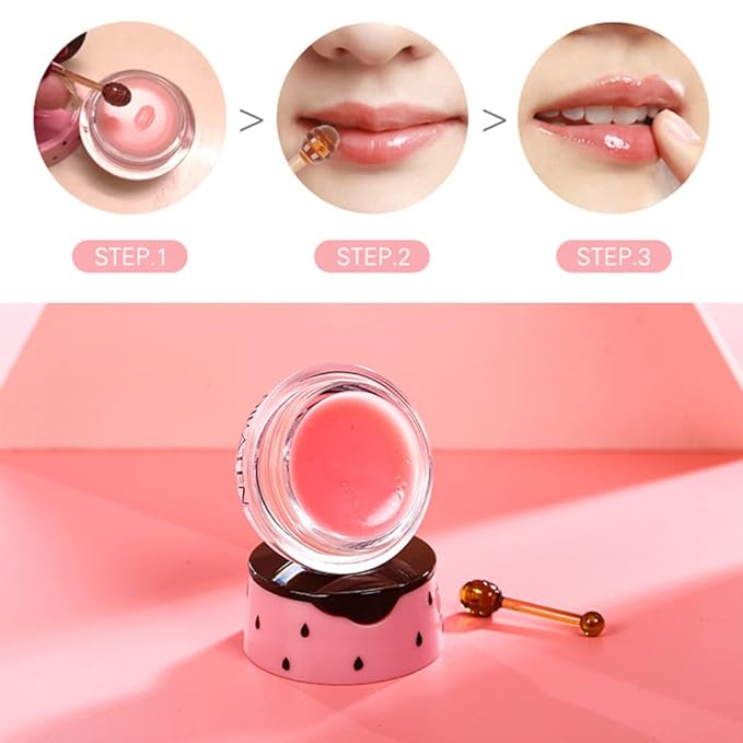 2Pcs Strawberry Vitamin E Lip Masks，Lip