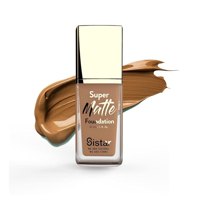 Sistar Super Matte Foundation Perfecting Liquid Foundation Full oz. (Nutmeg) 30 mL