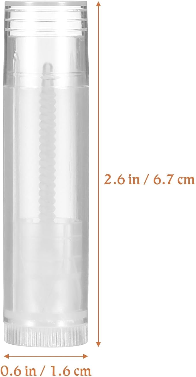 Lip Gloss Clear 50Pcs Empty Lipstick Tubes Transparent Plastic Empty Lip Balm Containers Lip Gloss Holders Empty Lip Gloss Container Bulk