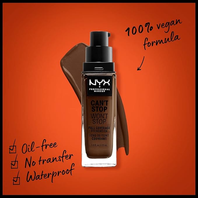 NYX PROFESSIONAL MAKEUP Can't Stop Won't Stop Foundation, - Chestnut