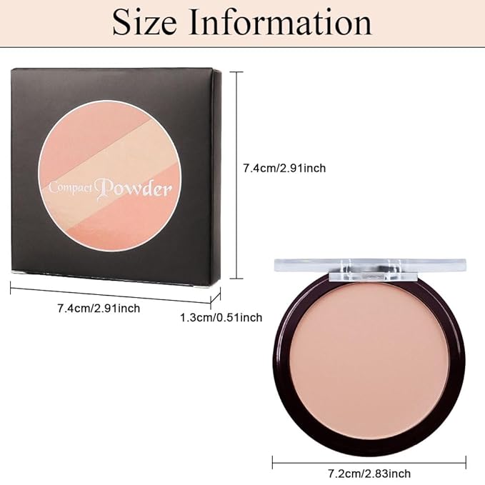 Kaely Matte Pressed Setting Powder Compact,Face Finishing Powder de maquillaje,03