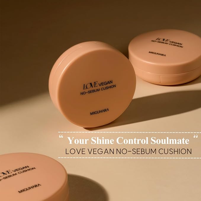 LOVE Vegan No-Sebum Cushion | K-Beauty No Sebum (/0.52 oz.) 15g
