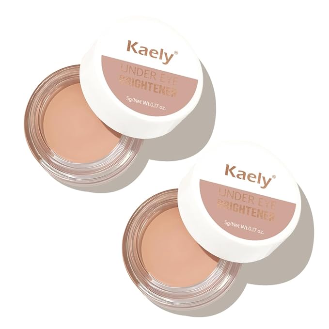 evpct 2Pcs under Eye Brightener, Nourishing Luminous under Nude Pink