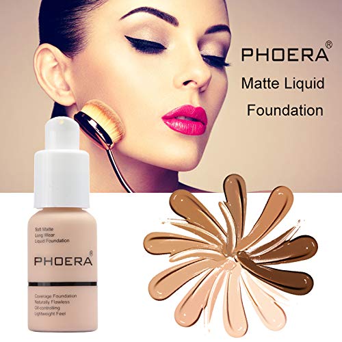 PHOERA Foundation, Flawless Soft Matte Liquid Foundation Makeup