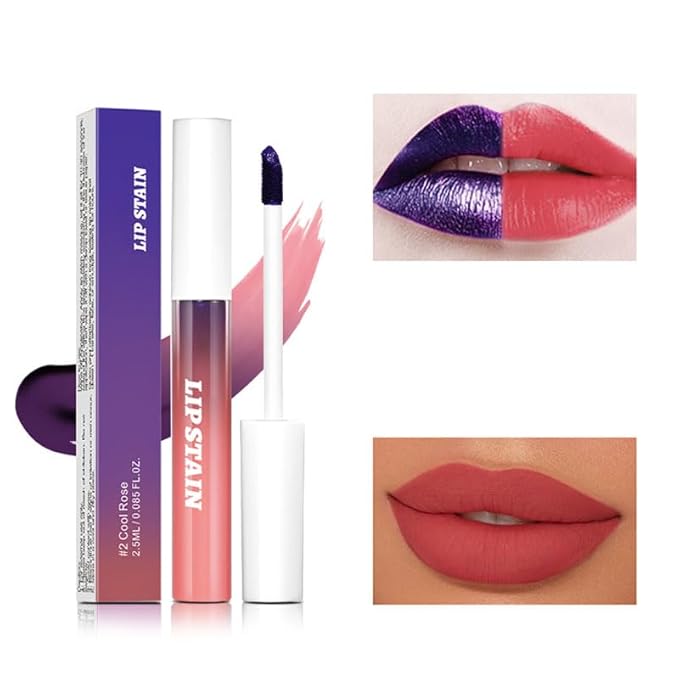 Peel Off Lip Liner Stain Set - 3 Colors Long-Lasting Peel Off Matte Lip Gloss,Matte Liquid Lipstick Nude Lip Gloss Waterproof Lip Stain Non-stick Cup Peel Off Lipstick Lip Makeup for Women