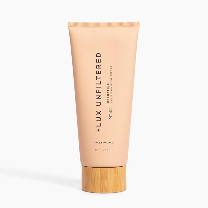 '+ Lux Unfiltered N°32 ORIGINAL Gradual Self Tanning Cream in Rosewood, Hydrating Self Tanning Lotion, Gluten Free, Vegan + Cruelty Free Self Tanner, Luxurious Sunless Tanner Loaded with Antioxidants