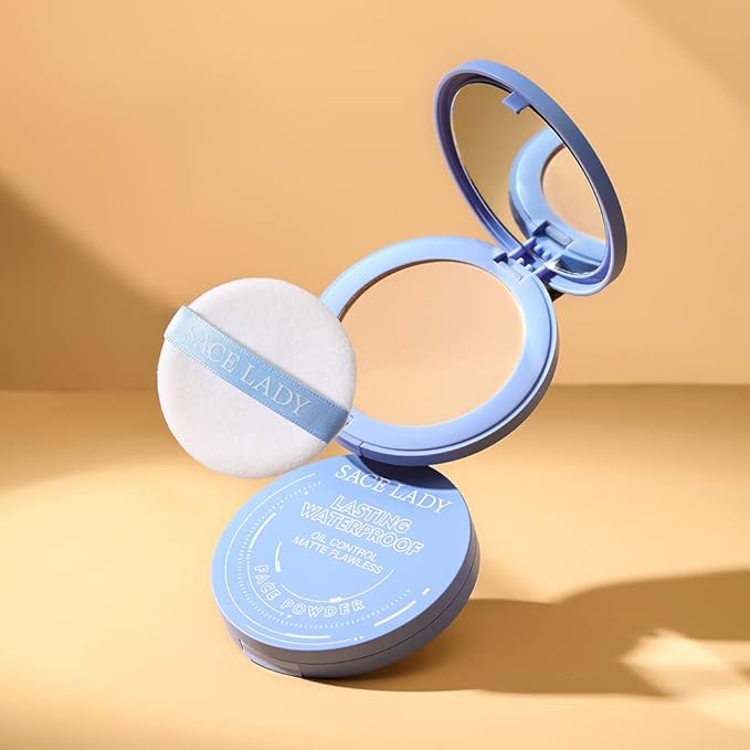 SACE LADY Face Pressed Powder Sets Makeup, Controls Cruelty-free, (#03) 0.35oz