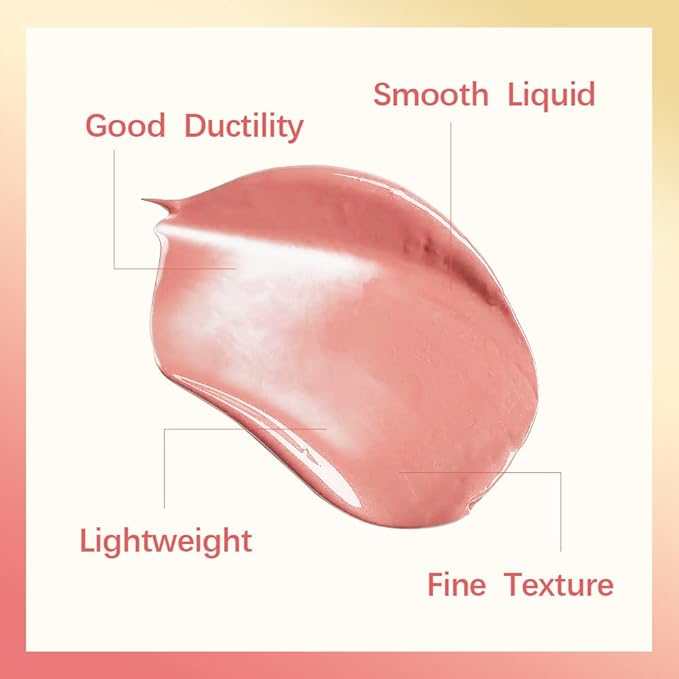 MEICOLY Pink Matte Dewy Liquid Blush,Super Natural Cream