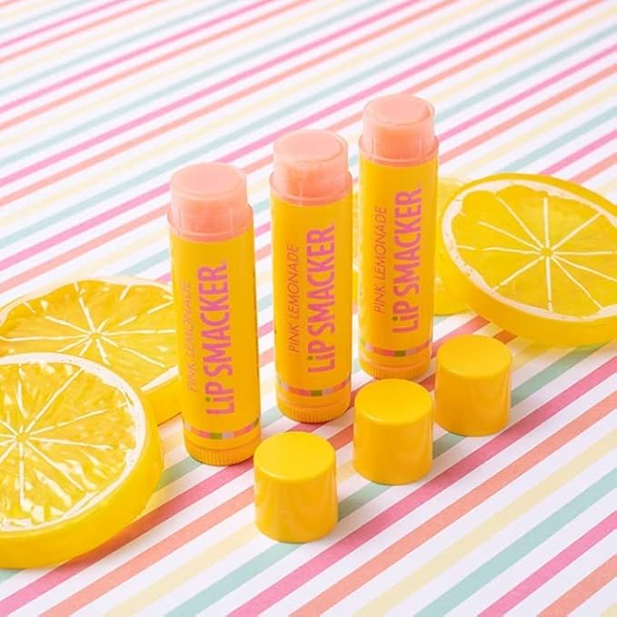 Lip Smacker Flavored Lip Balm, Flavored Moisturizing, Smoothing Soft Shine, Hydrating & Protecting Fun Tasty Flavors, Cruelty-Free & Vegan - Pink Lemonade
