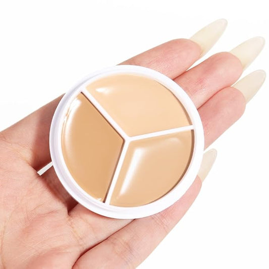 Kaely Tri Color Concealer Pot,Color Correcting Concealer for de ojeras,01