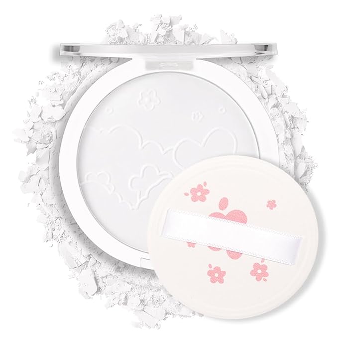 Face Oil Control Pressed Setting Powder-Clarifying Finishing Powder,Waterproof All-Day Use