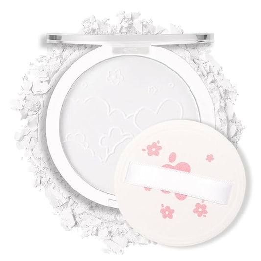 Face Oil Control Pressed Setting Powder-Clarifying Finishing Powder,Waterproof All-Day Use