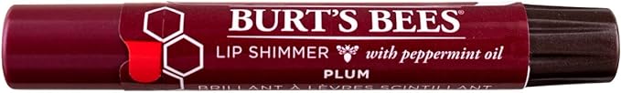 Burt's Bees Lip Shimmer, Plum, 0.09 Ounces each (Value Pack of 5)