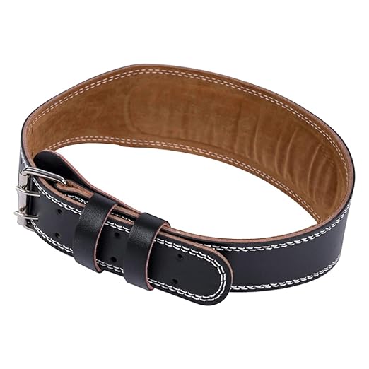 GLEAVI Men's Leather Belts Exercise Belt Powerlifting Belts
